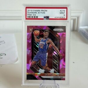 🔥 2018-2019 Panini Prizm Deandre Ayton Pink Ice Prizm Rookie Card PSA 9